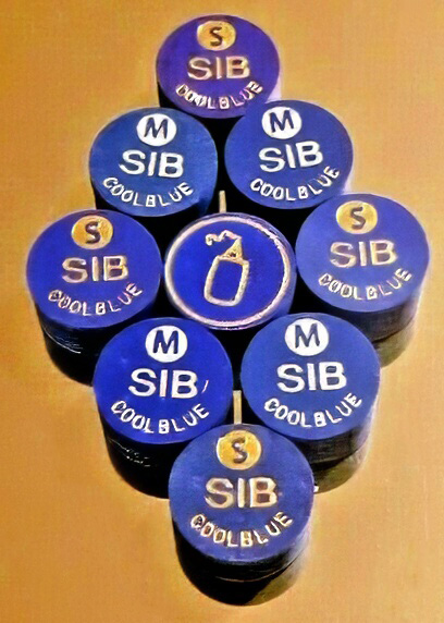 SIB COOL BLUE Cue Tips 14MM 10 pack best for cue lathe installation.